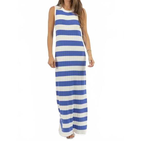 NEW LALAVON contrast stripe maxi dress in coast - Picture 5 of 5